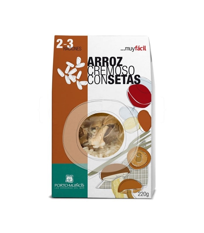 Arroz cremoso con setas 220gr. Porto-Muiños. 4un.