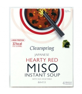 Sopa miso picante con algas 40gr. Clearspring. 8un. DelicatGourmet