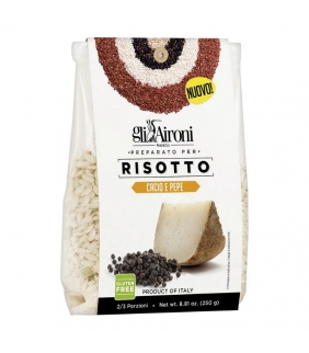 Risotto Queso y Pimienta 250gr. gliAironi. 9un. Delicat gourmet