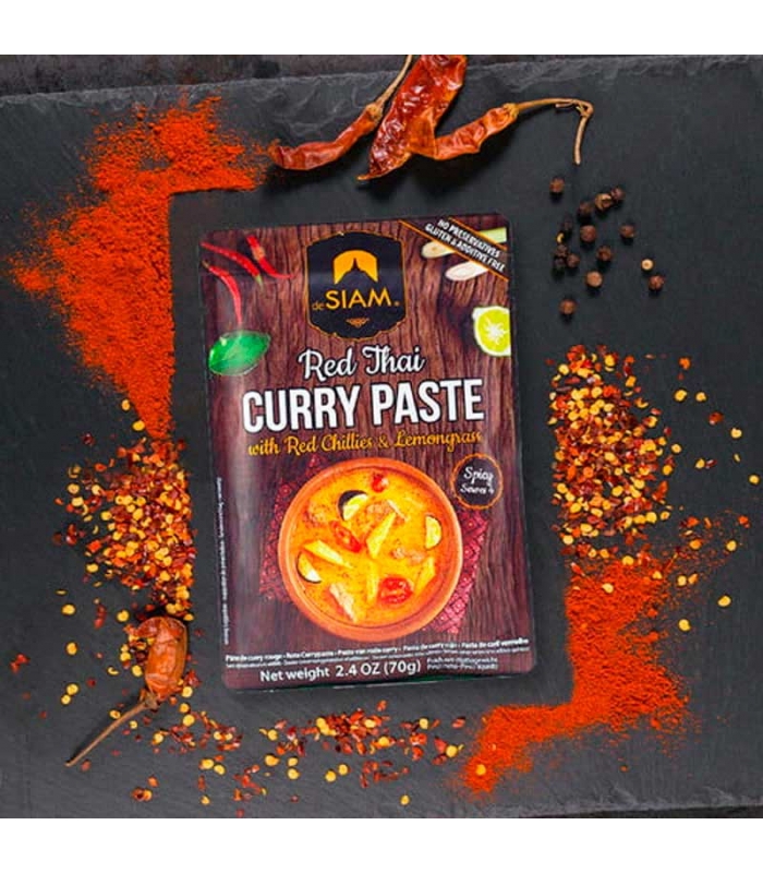 Pasta de curry rojo (picante) .deSIAM. Delicat Gourmet