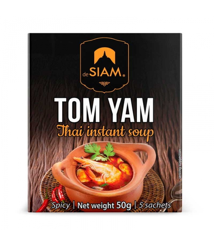 Sopa Tom Yam instantánea 50gr. deSIAM. 12un. Delicat Gourmet