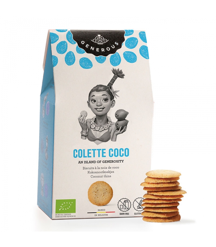 Galletas ECO de Coco (Colette Coco) 100gr. Generous. 8un. Delicat Gourmet