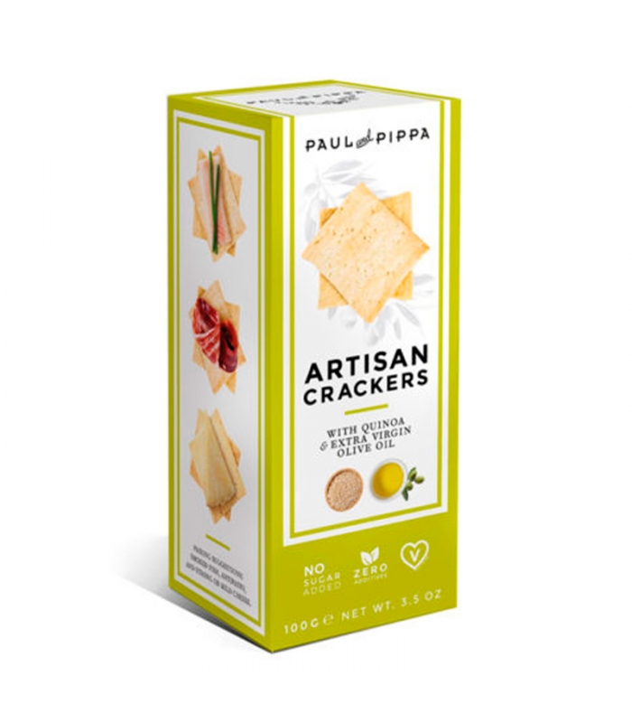 Artisan Crackers con Quinoa 130gr. Paul & Pippa. 10un. Delicat Gourmet