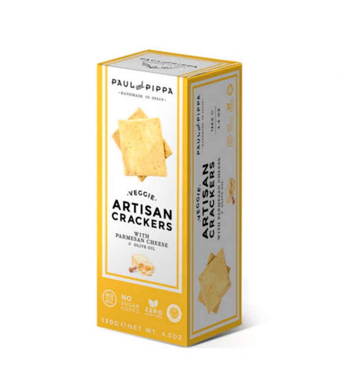 Artisan Crackers con Parmesano 130gr. Paul & Pippa. 10un. Delicat Gourmet