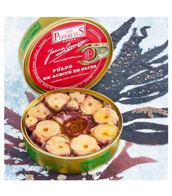 Pulpo en Aceite de Oliva 120gr. Los Peperetes. 12un. Delicat Gourmet