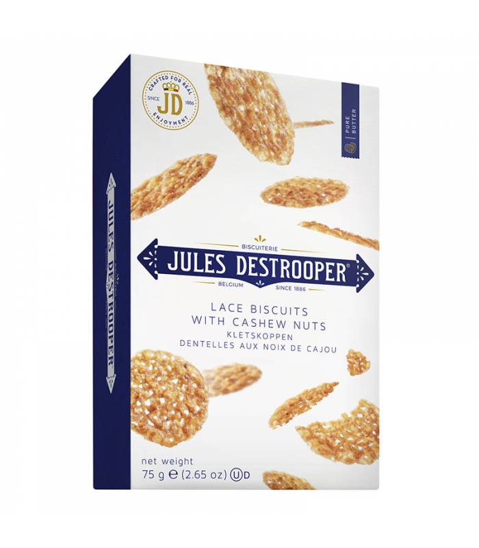 Biscuits Dentelles con Nuez de Anacardo 75gr. Jules Destrooper. 14un. Delicat Gourmet