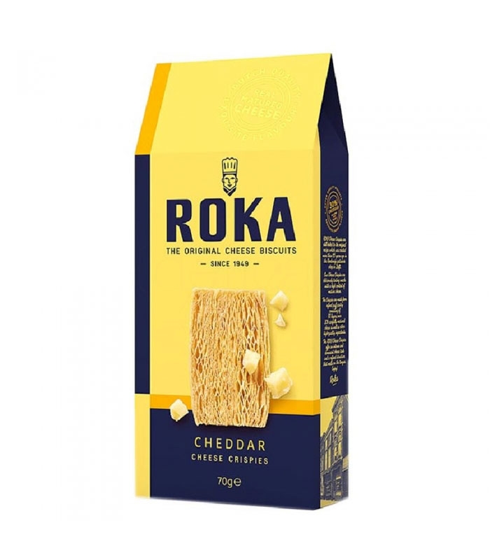 Crispies de Queso Cheddar 70gr. ROKA Cheese Crispies. 12un. Delicat Gourmet