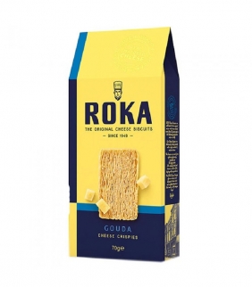 Crispies de Queso Gouda 70gr. ROKA Cheese Crispies. 12un. Delicat Gourmet