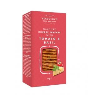 Wafers con Queso, Tomate y Albahaca 75gr. Verduijn's. 12uds. Delicat Gourmet