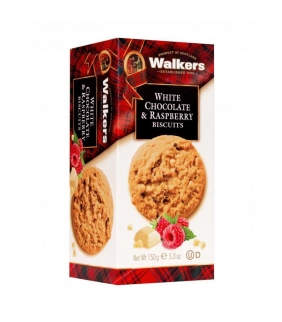 Biscuits con Trozos de Chocolate Blanco y Frambuesa 150gr. Walkers. 12un. Delicat Gourmet