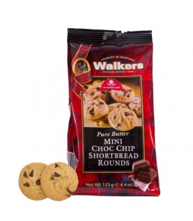 Shortbreads Rounds de Mantequilla con trozos de Chocolate Mini 125gr. Walkers. 12un. Delicat Gourmet